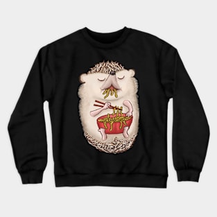 hungry hedgehog eating worms. Its my ramen noodles! Crewneck Sweatshirt